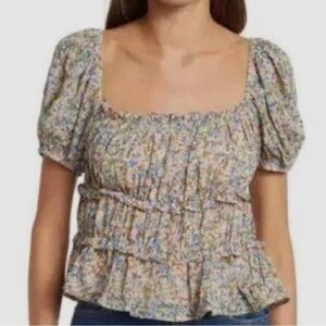 ASTR the label floral blouse